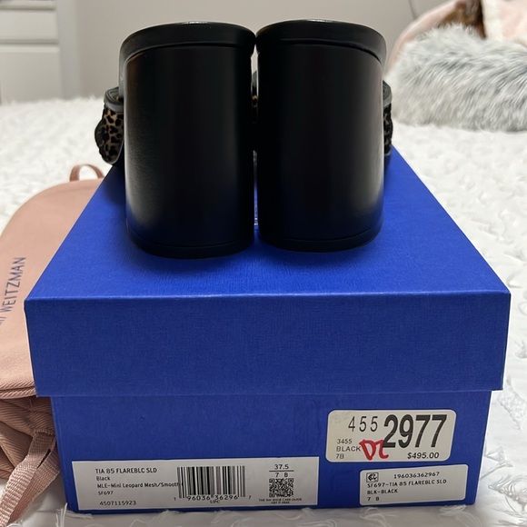 Stuart Weitzman Tía 85 mini leopard slide size 7 - Picture 6 of 6